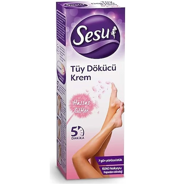 Sesu Tüy Dökücü Krem 40ML Hassas Ciltler (6 Lı Set) - 3