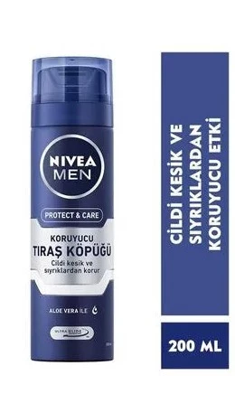 NİVEA TRAŞ KÖPÜĞÜ & MEN TRAŞ KÖPÜĞÜ 200 ML PROTEC VE CARE KORUYUCU
