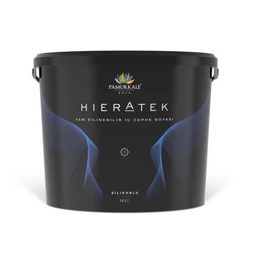 Pamukkale HieraTek İpek Mat Silikonlu Tam Silinebilir İç Cephe Boyası 7.5 Lt Antrasit Gri Ral 7016
