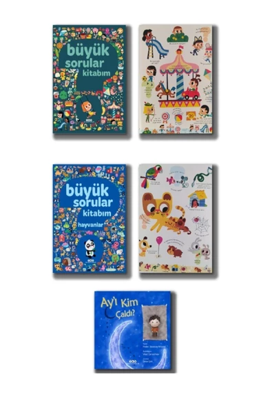 Büyük Sorular Kitabım, Büyük Sorular Kitabım Hayvanlar Ve Ay'ı Kim Çaldı? Seti 3 Kitap