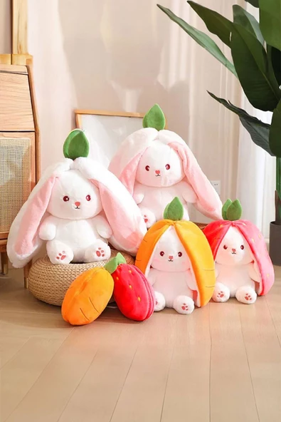 Çilek Tavşan Çantalı 50 cm - Resim 3