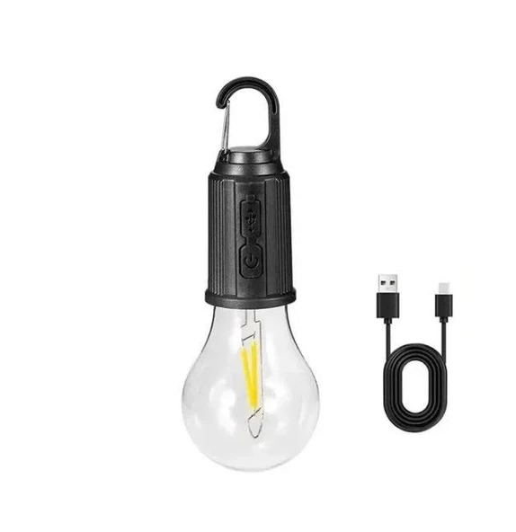 Hedyex Usb-C Şarjlı Led Ampül Kancalı Kamp Lambası 10W - 4