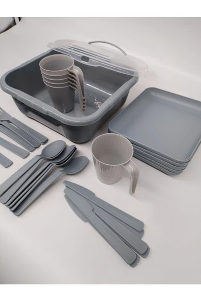 Piknik Seti 32 Li Yeşil Renk Mevcuttur - 2