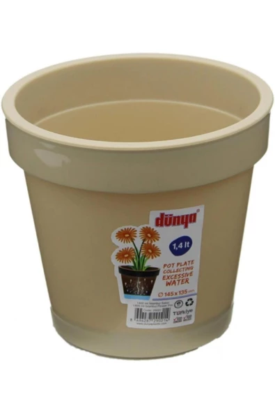 Plastik Dünya 29021 1400 Ml Istanbul Saksı - 2