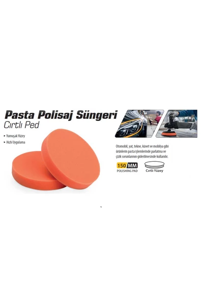 Meşem Pasta Cila Polisaj Süngeri Yumurta Ped 14 Bağlantılı 150 Mm