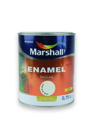 Marshall Enamel Parlak Ahşap Metal Boyası Kum Beji 0,75 L