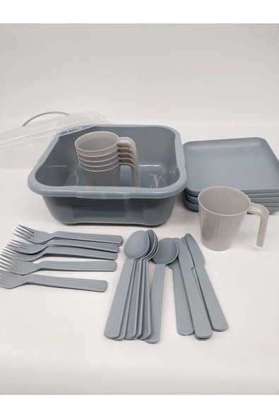 Piknik Seti 32 Li Yeşil Renk Mevcuttur - 4