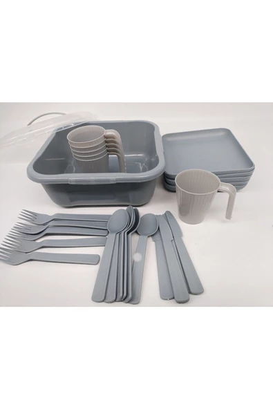 Piknik Seti 32 Li Yeşil Renk Mevcuttur - 7