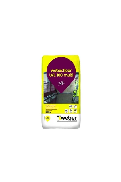 WEBER Weber .Floor Lvl 100 Multi Elyaf Takviyeli Kendiliğinden Yayılan Şap 25 Kg