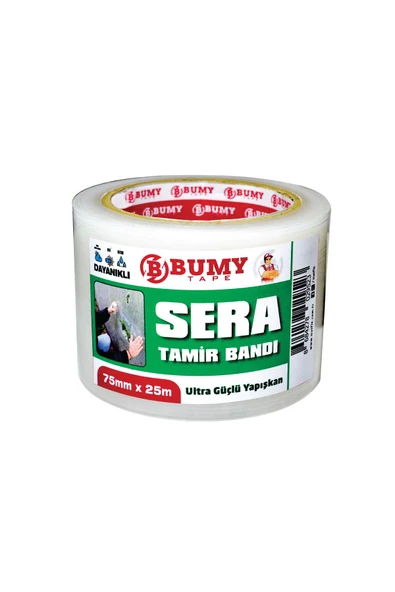 Bumy Sera Tamir Bandı Şeffaf - 75 Mm X 25 Mt - Ultra Güçlü Yapışkan