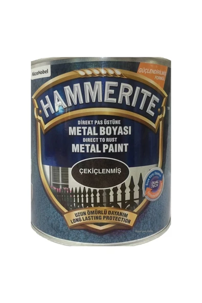 Marshall Marshall Hammerite Direk Pas Üstü Çekiçlenmiş Metal Boyası Siyah 2.5Lt