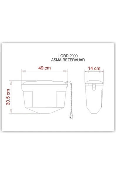 Visan Visan Visam Lord 2000 Zincirli Asma Rezervuar 450-001 - 2