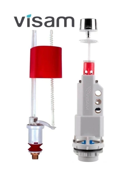 Visam Teos Basmalı Klozet Iç Takımı Sessiz Çalışır-Depos