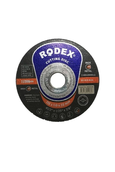 Rodex Rodex Inox Kesici Taş 115*1.0 Mm 10 Adet - Resim 2