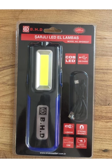 Bhd Bhd Profesyonel Şarjlı Led El Lambası 00357