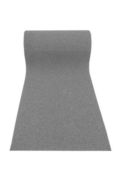 100 Cm X 1500 Cm Gri Kaydırmaz Kaymaz Yolluk Karmaşık Halı Kıvırcık Paspas 14 Mm - 3