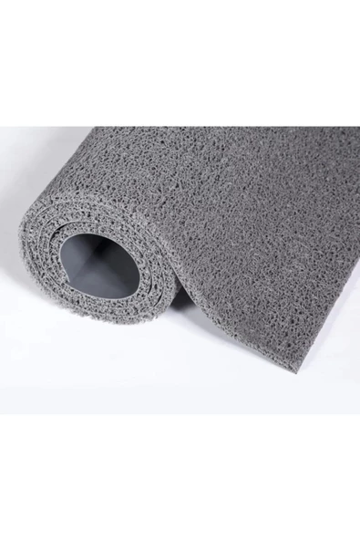 100 Cm X 1500 Cm Gri Kaydırmaz Kaymaz Yolluk Karmaşık Halı Kıvırcık Paspas 14 Mm - 4