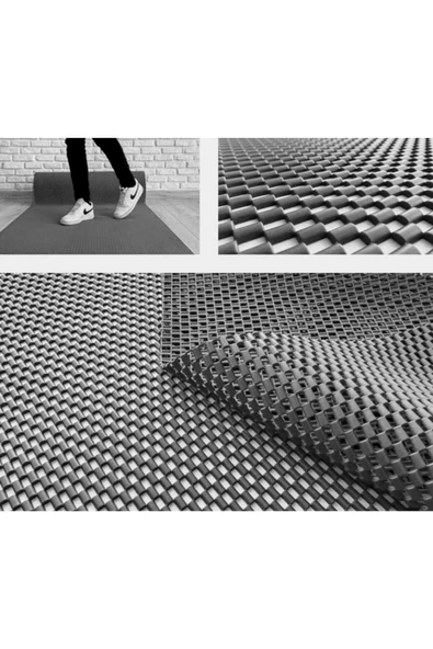 Home Banyo Duş Havuz- Z Mat Petek Kaydırmaz Pvc Paspas Gri En 90Cm BOY: 350 CM - Resim 2