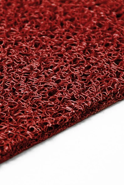 Paspas Yap Kıvırcık Paspas Bordo 15Mm Kaymaz Paspas Hijyenik Yoğun Trafik Paspas Nem Ve Kir Alıcı Kapı Paspası  EN 100 BOY 350 - Resim 2