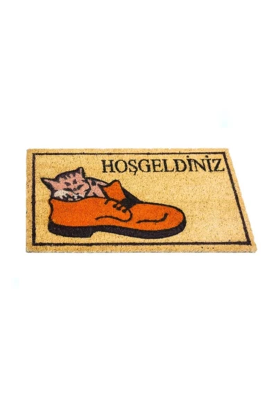 Pvc Taban Hoşgeldiniz Baskılı Koko Kapıönü Paspas 30X55 Cm