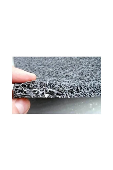100 Cm X 1500 Cm Gri Kaydırmaz Kaymaz Yolluk Karmaşık Halı Kıvırcık Paspas 14 Mm - 2