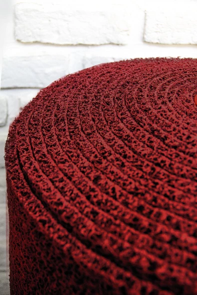 Paspas Yap Kıvırcık Paspas Bordo 15Mm Kaymaz Paspas Hijyenik Yoğun Trafik Paspas Nem Ve Kir Alıcı Kapı Paspası  EN 100 BOY 350 - Resim 3