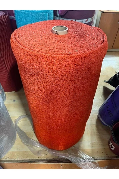 Kıvırcık Paspas Kaymaz Paspas 14 Mm Turuncu Yolluk Antibakteriyal Hijyenik 100X250 - Resim 2