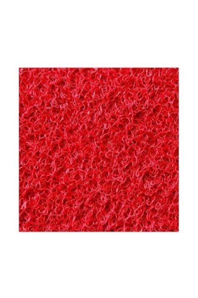 100 X 250 Cm 14Mm Pvc Kaydırmaz Kırmızı Kıvırcık Paspas ürün görseli