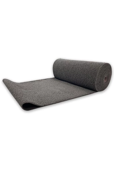 Kıvırcık Paspas Kaymaz Paspas 14 Mm Gri Yolluk Antibakteriyal HijyenikEN 100 BOY 350 CM - 2