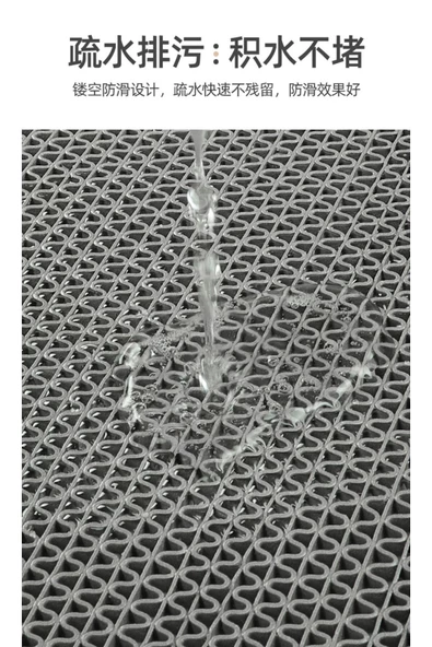 Home Banyo Duş Havuz- Z Mat Petek Kaydırmaz Pvc Paspas Gri En 90Cm. Boy Boy 350 cm - 4