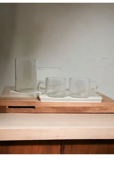 BOREX Borex Cam Cezve Seti & Borosilikat Isıya Dayanıklı Cam Cezve Seti 3'Lü 400Ml - 4