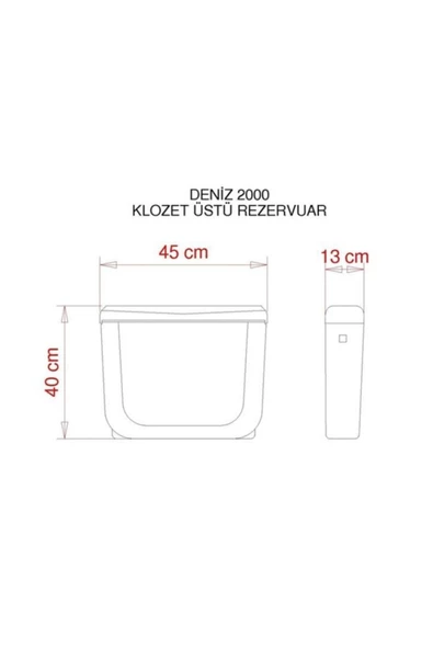 Visam Klozet Üstü Rezervuar Deniz 2000 - Stoplu Spiral Dirsekli 413-003 - 2