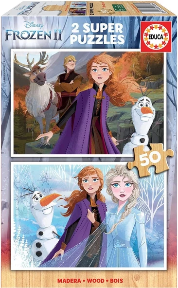 Educa 2x50 Frozen 2 Puzzle 18086 Ahşap Puzzle