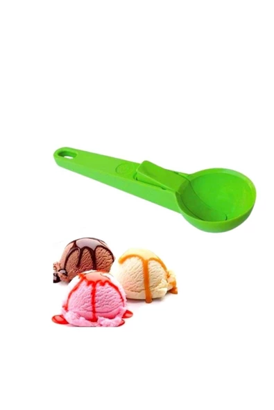 rennway Rennway Pratik Mandallı Plastik Dondurma Servis Sunum Kepçesi Kaşığı - 5