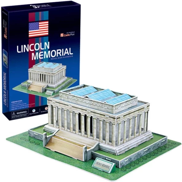 Cubic Fun 3D Puzzle 42 Parça Lincoln Anıtı Usa C104H