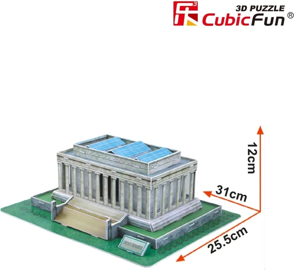 Cubic Fun 3D Puzzle 42 Parça Lincoln Anıtı Usa C104H - 3