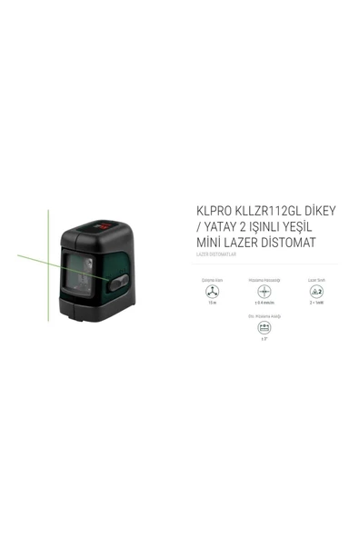 KL  KLPRO DİKEY / YATAY 2 IŞINLI YEŞİL MİNİ LAZER DİSTOMAT - 3