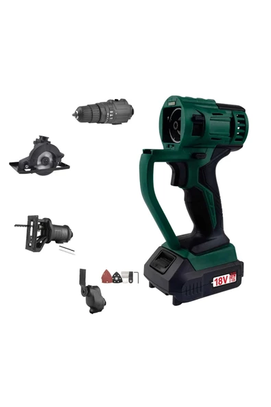 KLPRO  Kl Pro Klms18-20 18volt/2,0ah Li-ion Çift Akülü Vidalama Multi Set