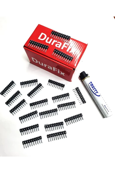 Durafix  DURAFİX 27 mm ÇELİK ÇİVİ 1000 Adet BALİSTİK + TRUSTY 165 mm GAZ - 4
