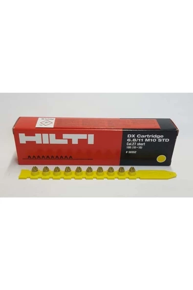 Hilti  Takım Çantalı Barut Sarı Barut Kapsül 100 Adet/Kutu 2 5.5 - 5.9 Ah 2 Yıl Darbesiz 24 Volt