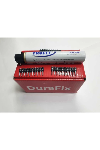 Durafix  DURAFİX 27 mm ÇELİK ÇİVİ 1000 Adet BALİSTİK + TRUSTY 165 mm GAZ - 3