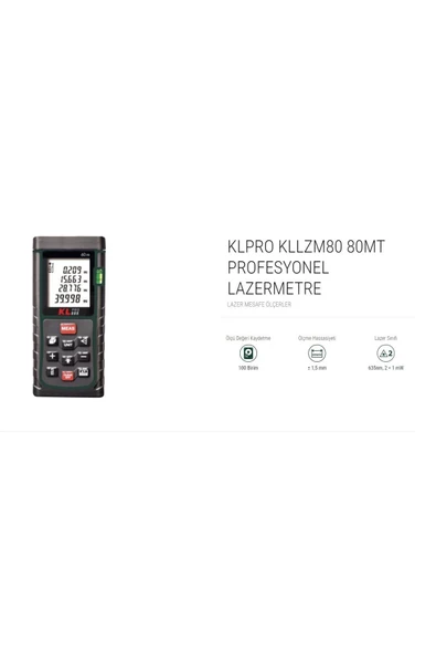 KL  KLPRO 80mt PROFESYONEL LAZER ÖLÇÜM CİHAZI (METRE) ( KLLZM80 ) - 2