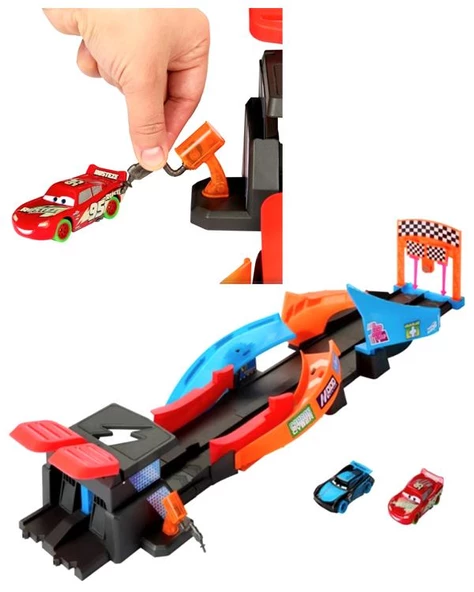 Cars Karanlıkta Parlayan Yarışçılar Pist Seti HPD80 - 2