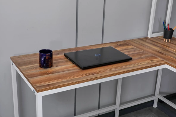 Arpelia Raflı L Çalışma Masası 140x120x75 Cm - 5