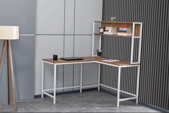 Arpelia Raflı L Çalışma Masası 140x120x75 Cm