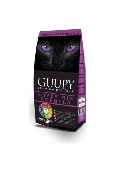 Guupy Süpermix Multicolor Kedi Maması 15 kg.