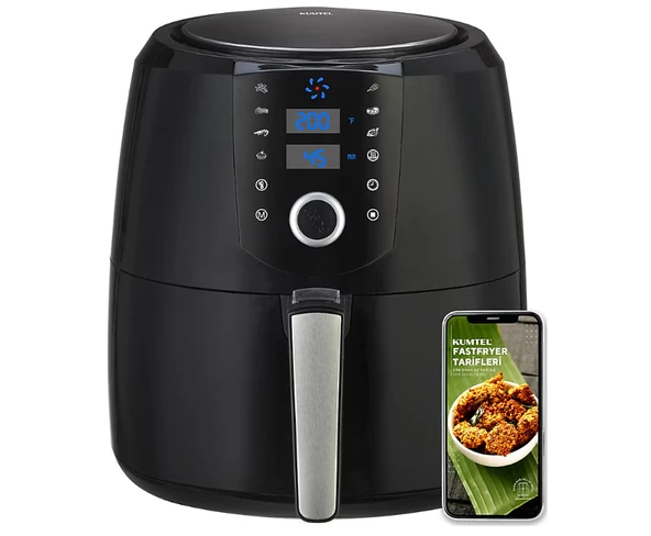 Kumtel Haf-06 Digital Fastfryer Xxl 8.5 Lt Yağsız Airfryer Siyah