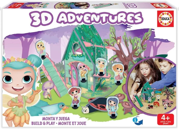 Educa 3 Boyutlu Peri Maceraları Puzzle Seti 18229
