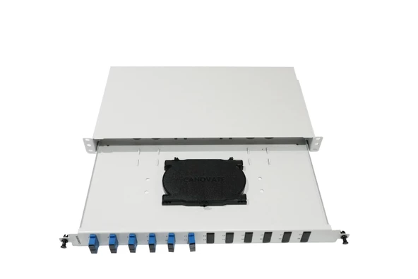 Canovate 1U 19” Mekanik Sürgülü Patchpanel Sc/Upc Dublex 6XAdaptör 12xPigtail 2 Yıl Üretici Garantili - 2