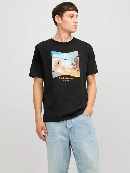 Jack & Jones Jjcellox Tee Ss Crew Neck Erkek T-Shirt - 1